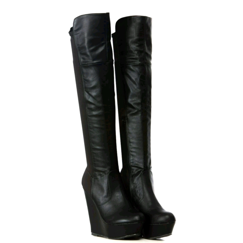 Aldo over the knee wedge boot